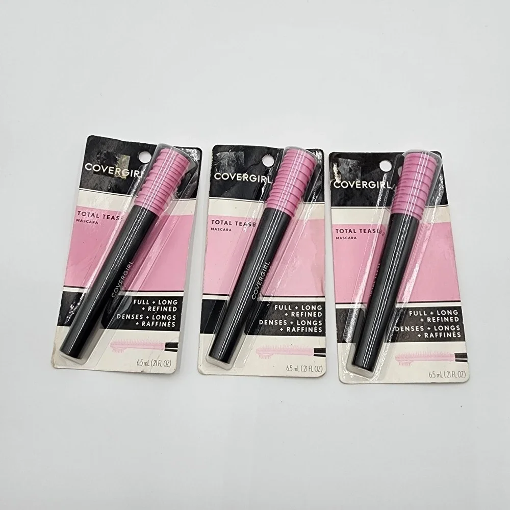 Covergirl Total Tease Mascara Very Black 800 Full Long Refined Lot of 3 New